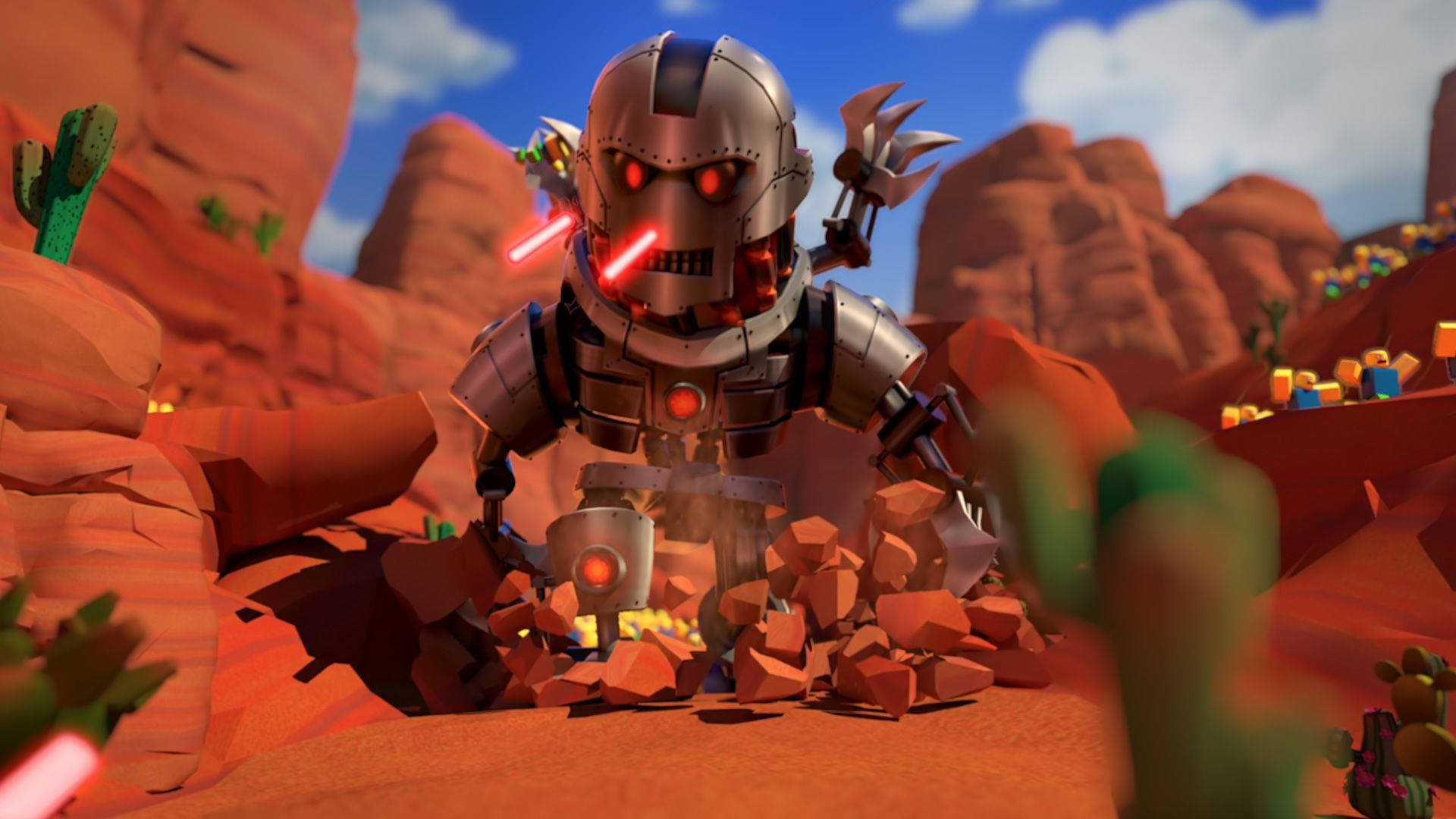 Roblox游戏中机器人角色的酷炫壁纸