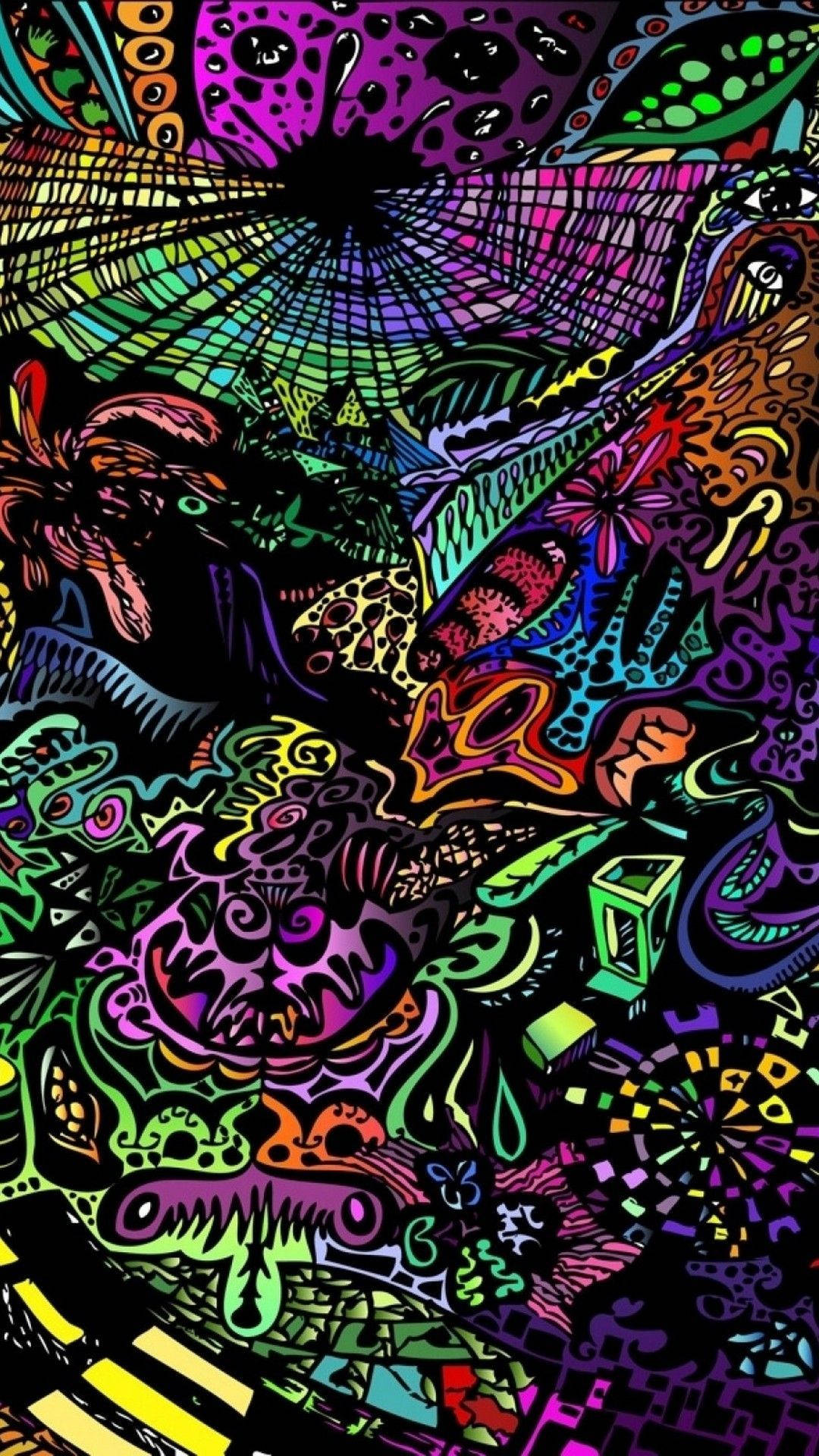 在迷幻美学的奇境中释放你的想象力 壁纸