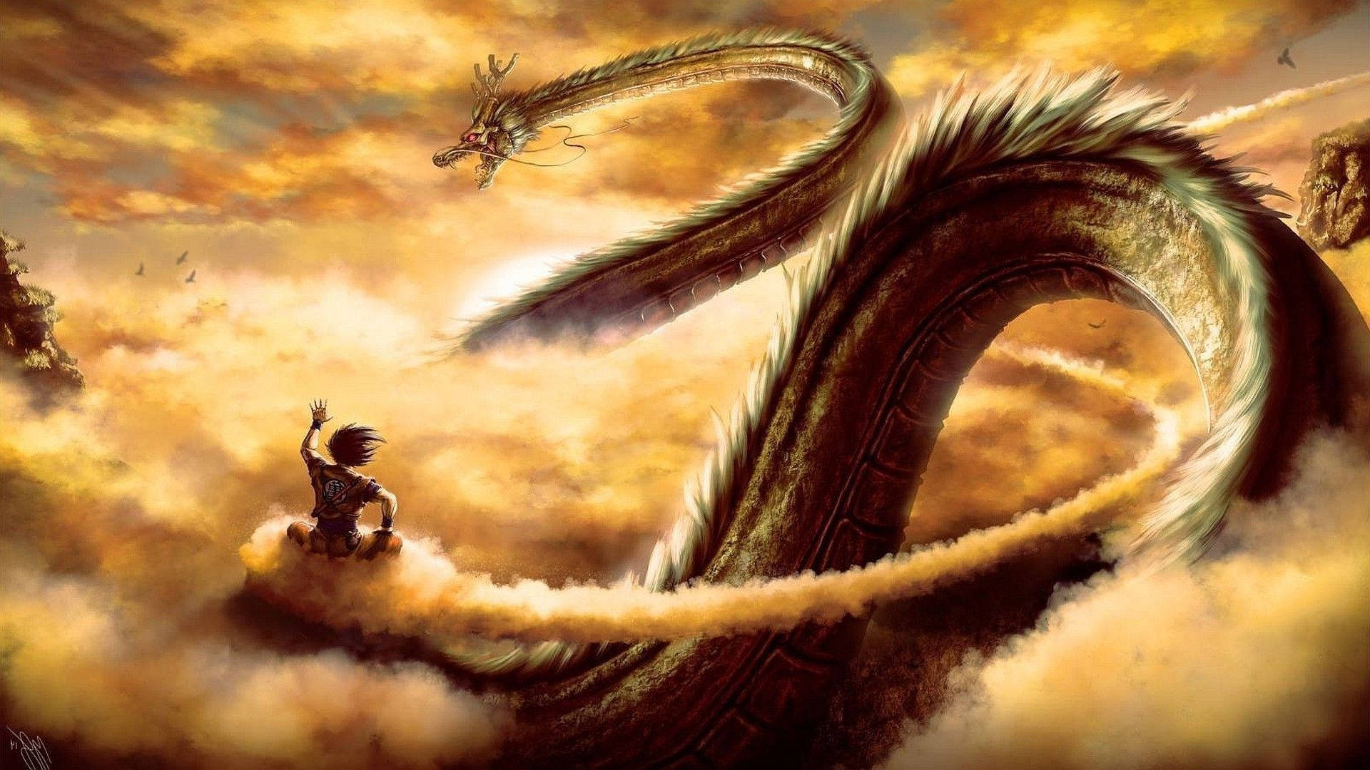 龙珠Z真人版 神龙 绿色长龙 悟空驾云飞天