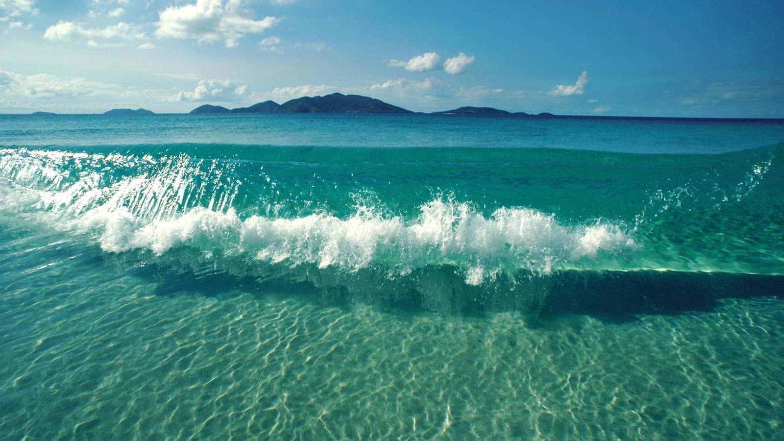壮观的海洋波浪展示 壁纸
