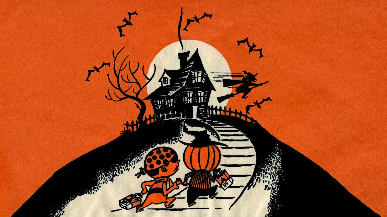 复古万圣节不给糖就捣蛋 壁纸