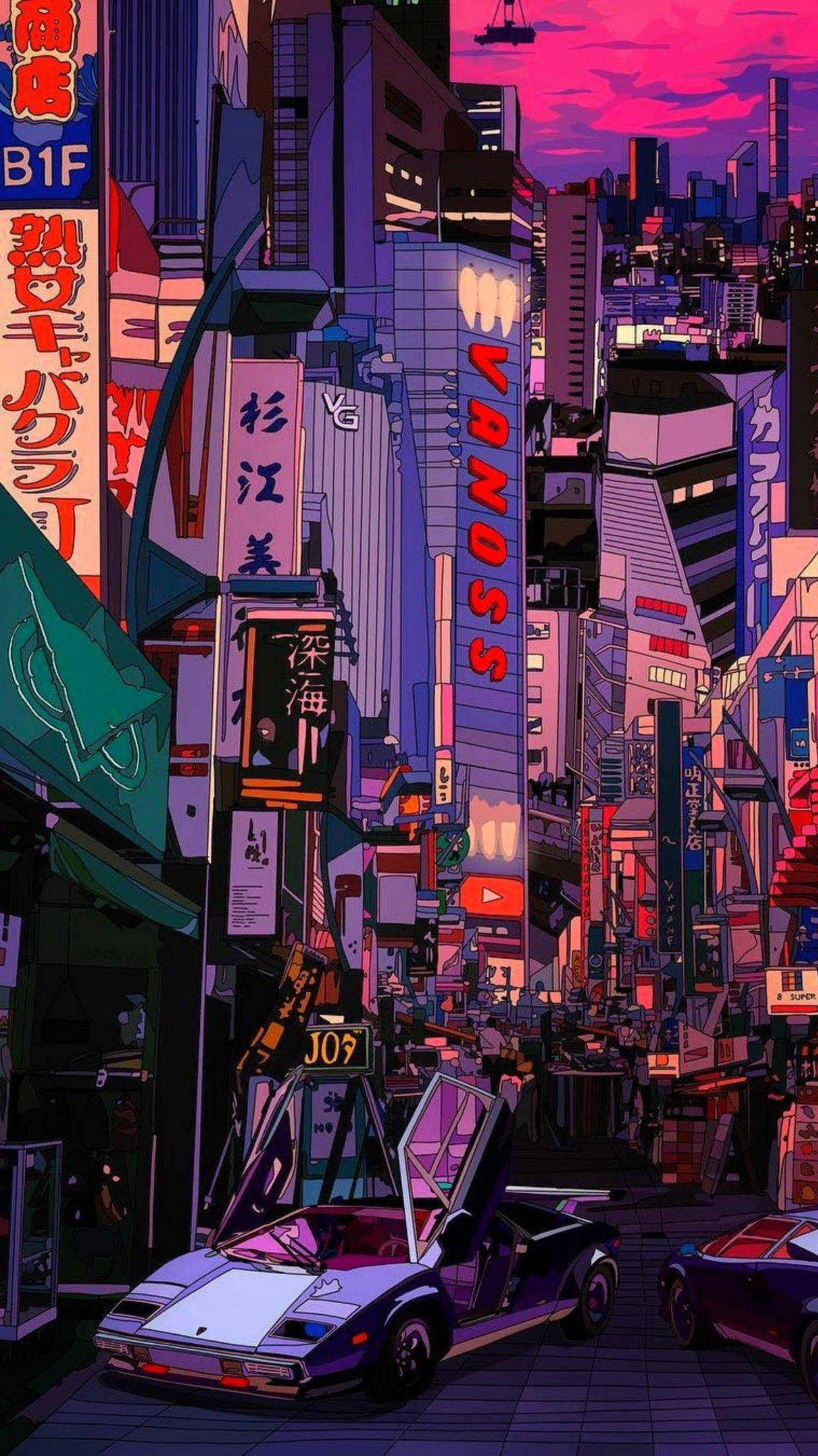 复古东京美学城市 壁纸