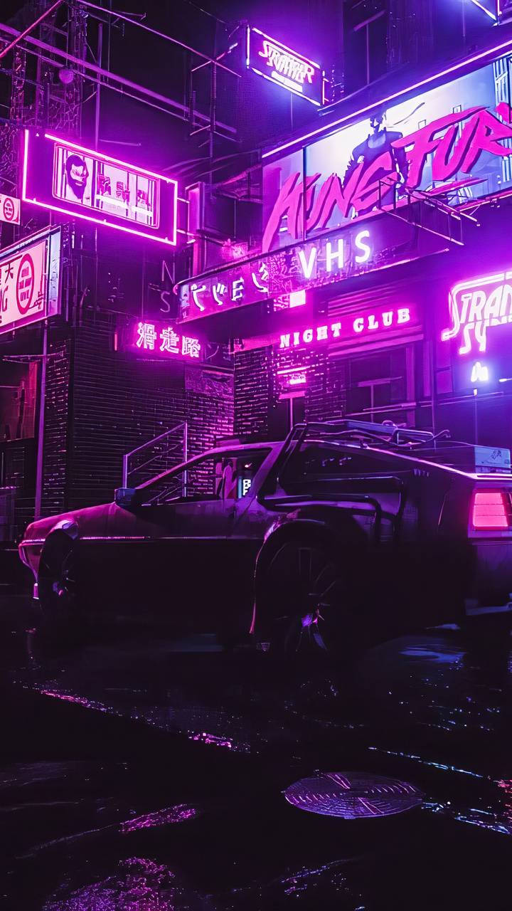 复古夜之城赛博朋克2077 iPhone壁纸 壁纸