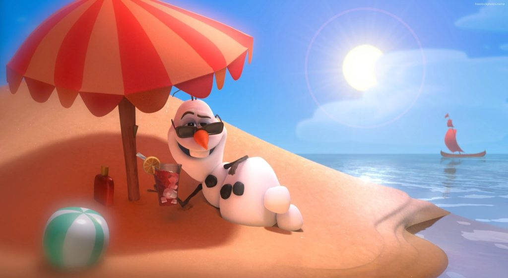 夏日雪人桌面 壁纸