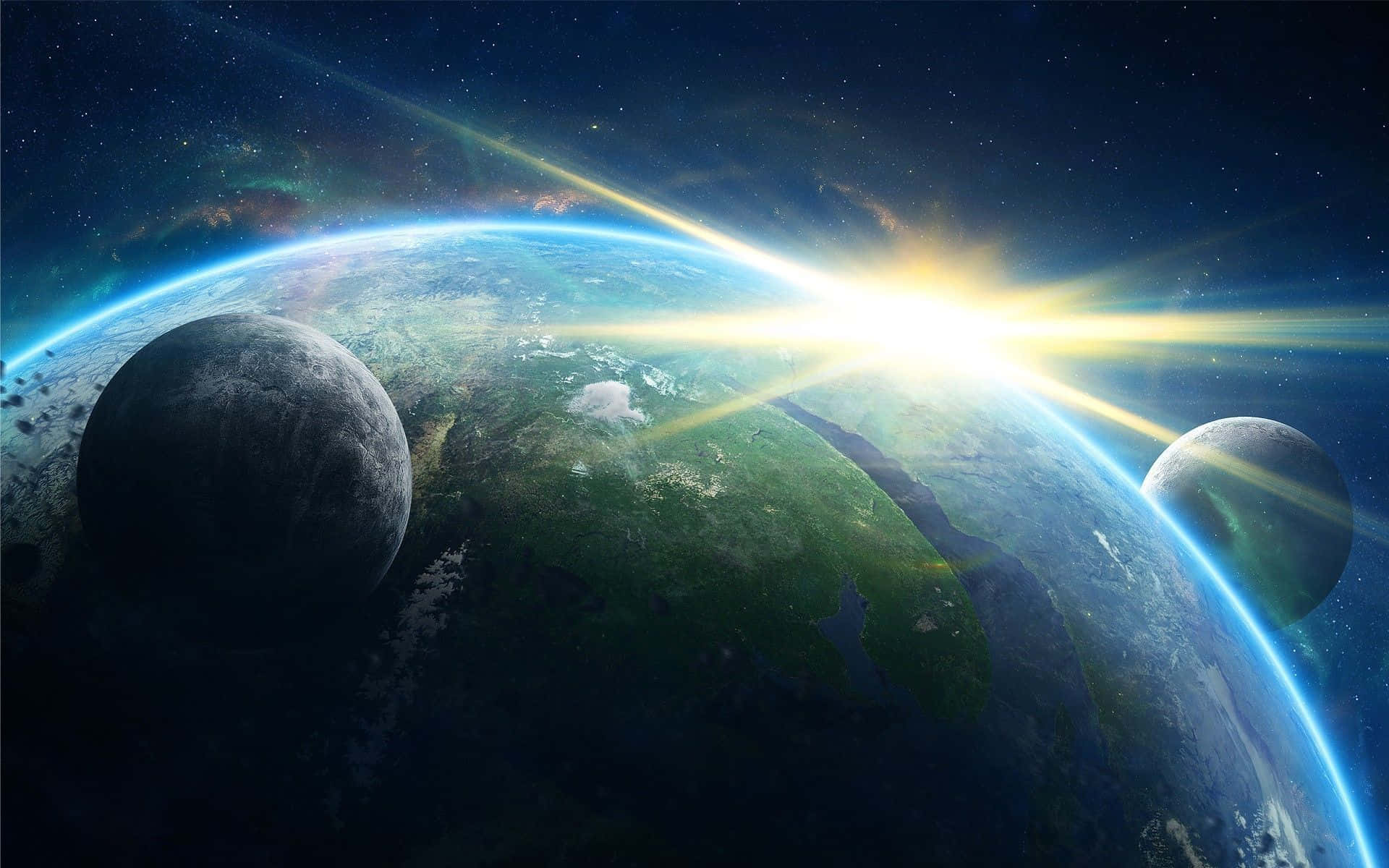 外太空壮丽螺旋星系 壁纸