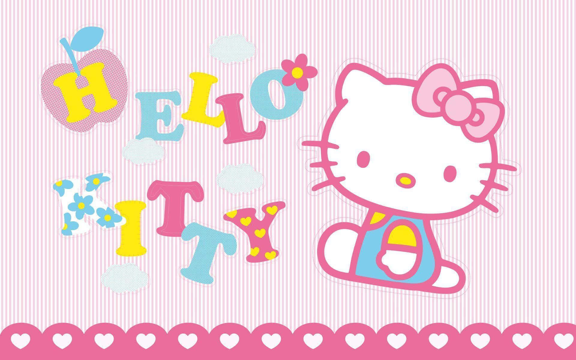 多彩Hello Kitty海报背景 壁纸