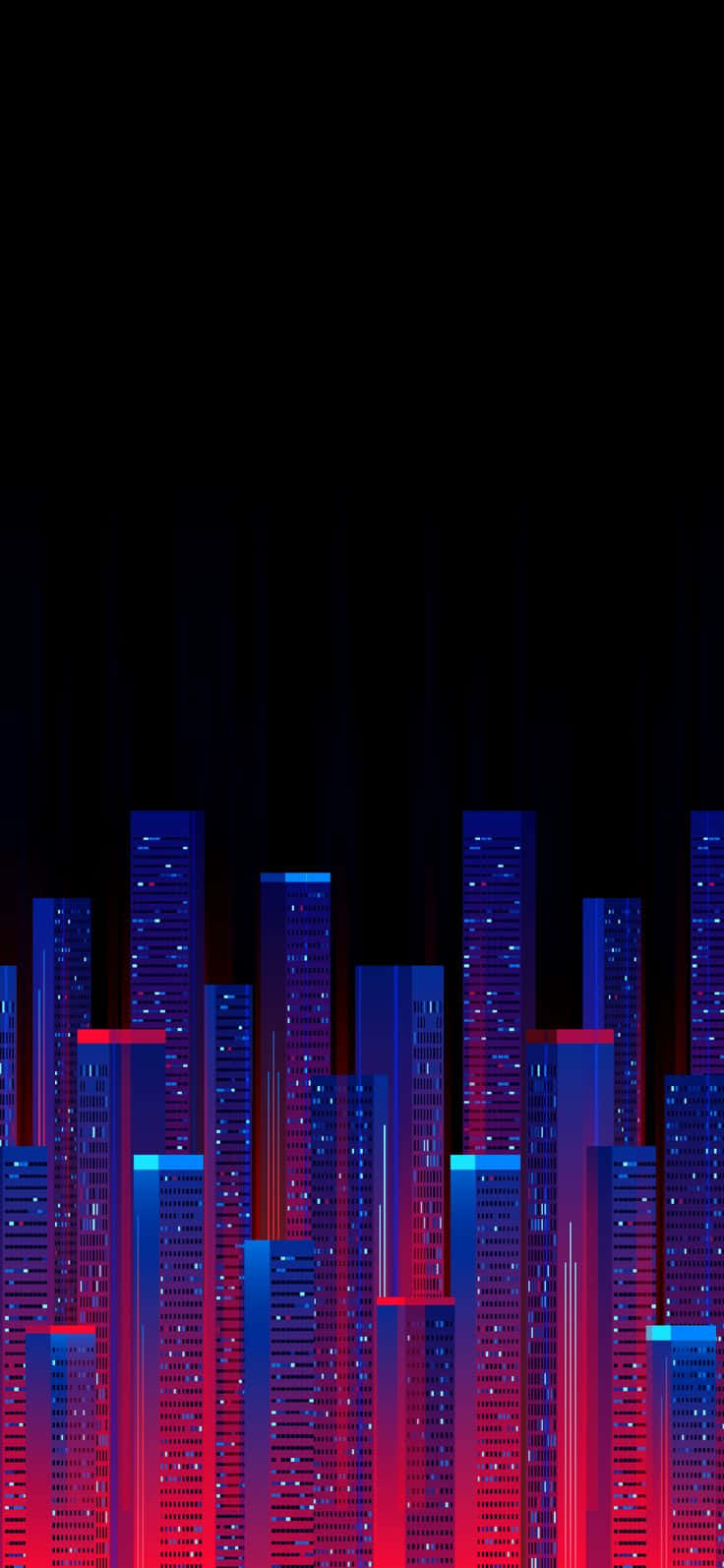 彩色建筑灯光 Pixel 3 OLED 背景 壁纸