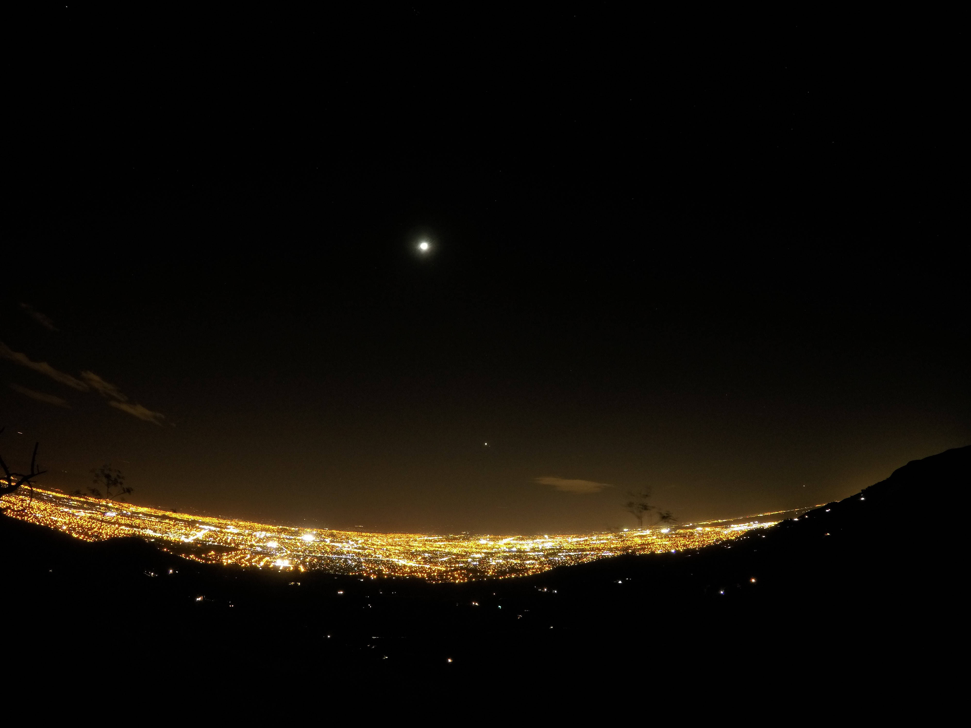 夜景城市与天空 壁纸