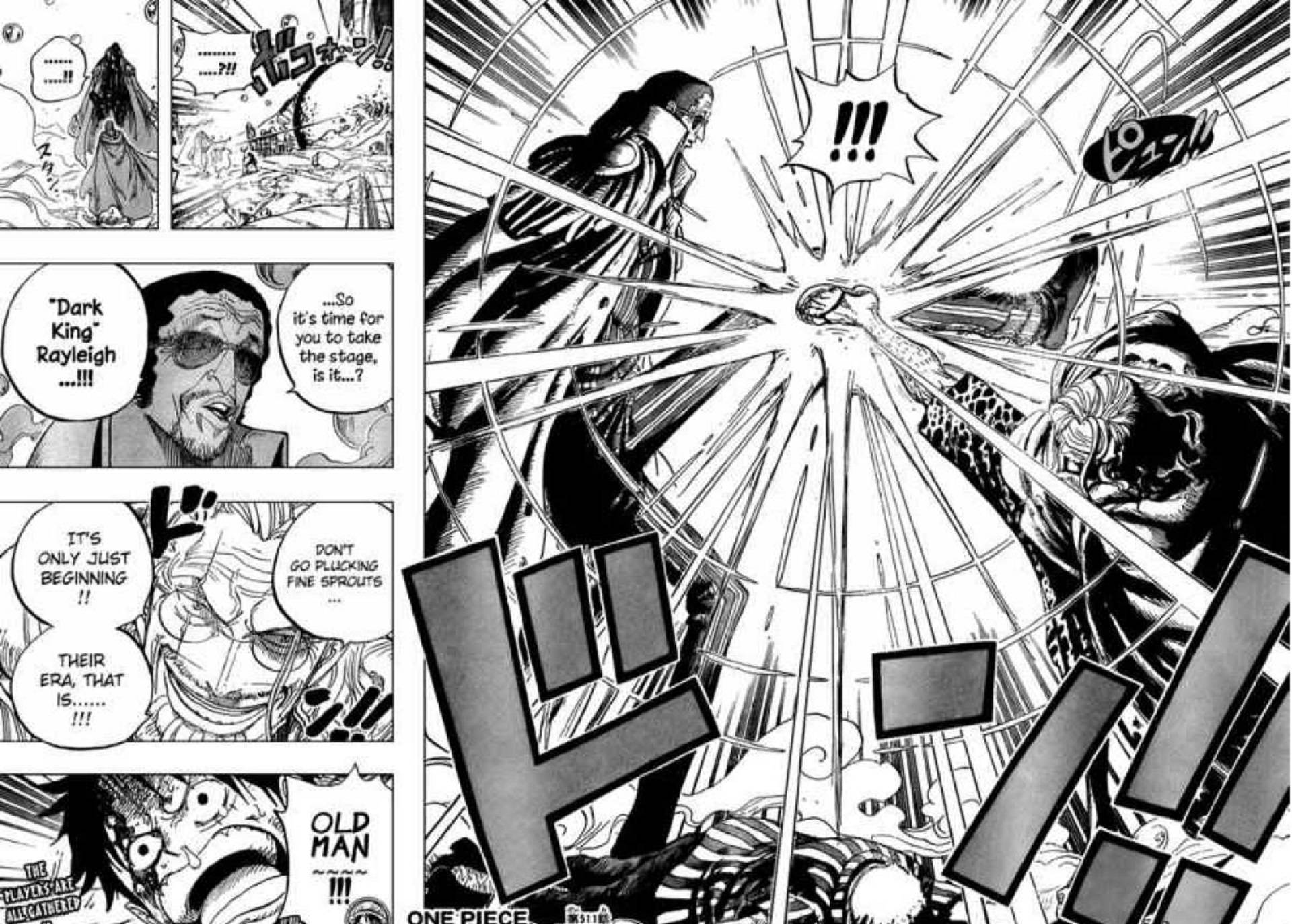 大将黄猿对阵雷利漫画面板 壁纸