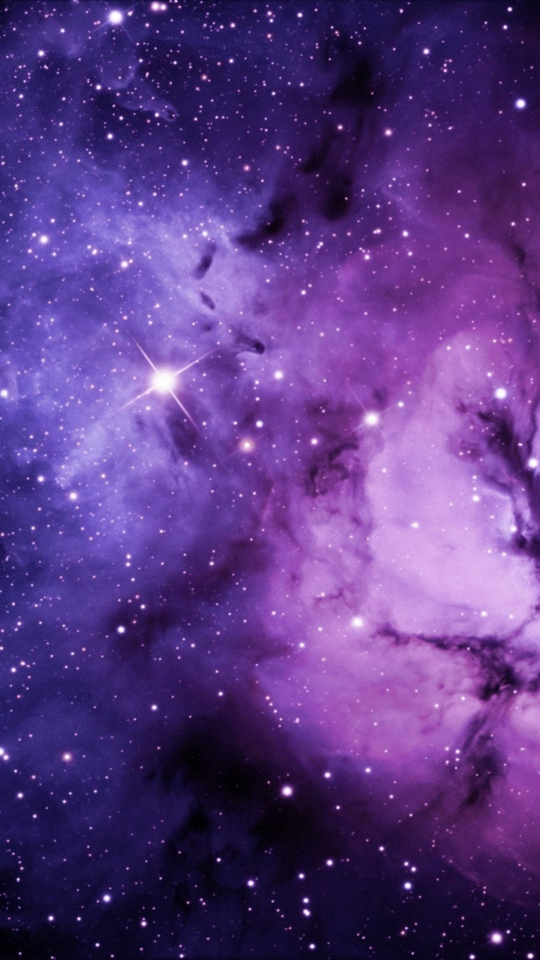 太空中淡紫色美学星星 壁纸