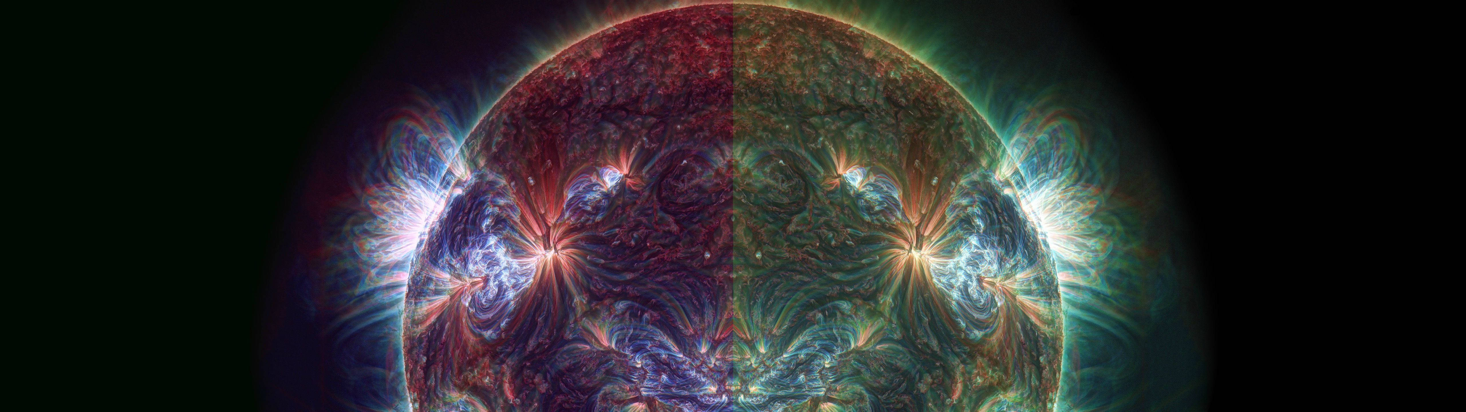 太空中的全息圆环 壁纸