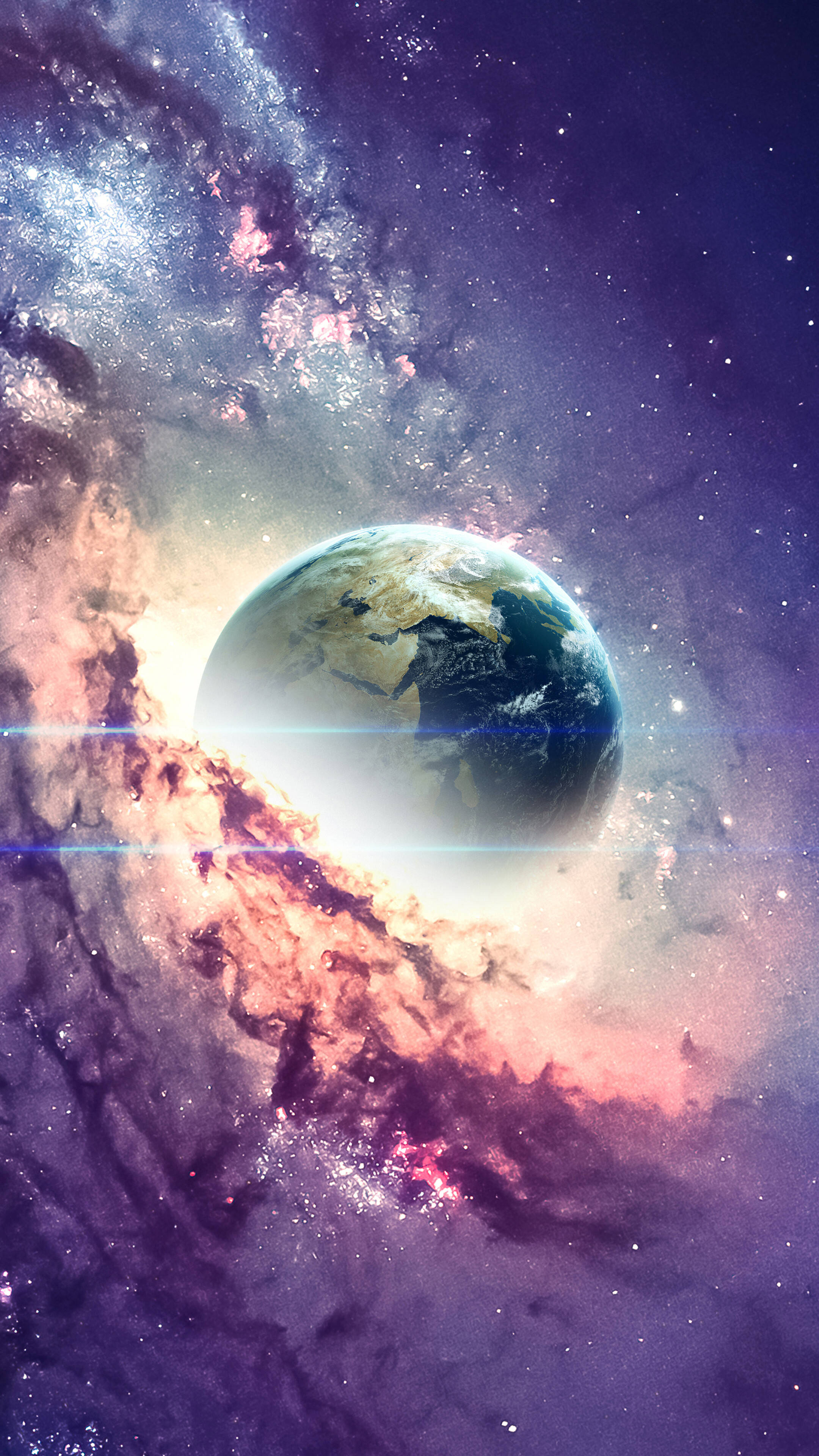 太空中的行星浮现 4K手机 壁纸