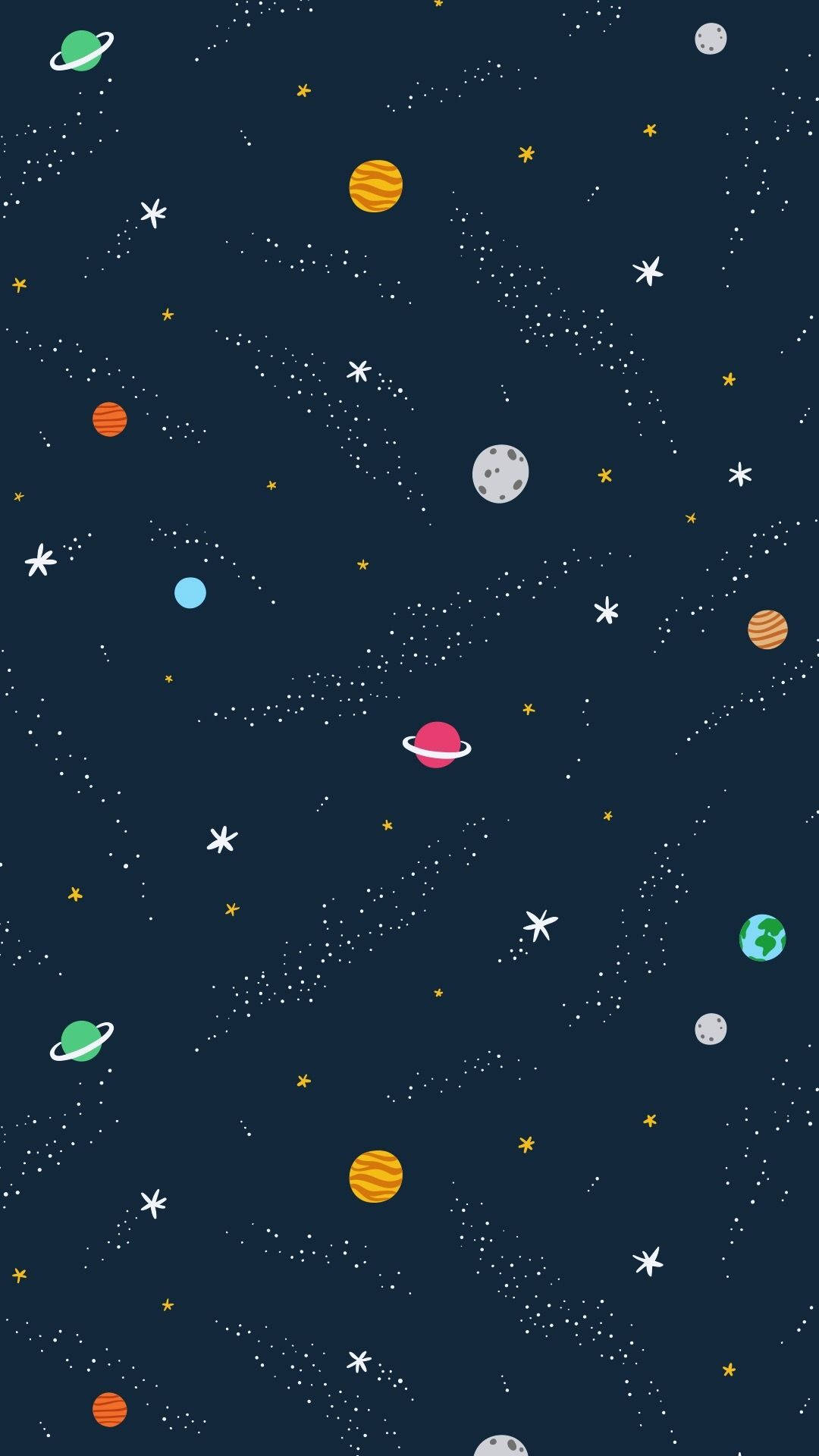 太空美学可爱星球 壁纸