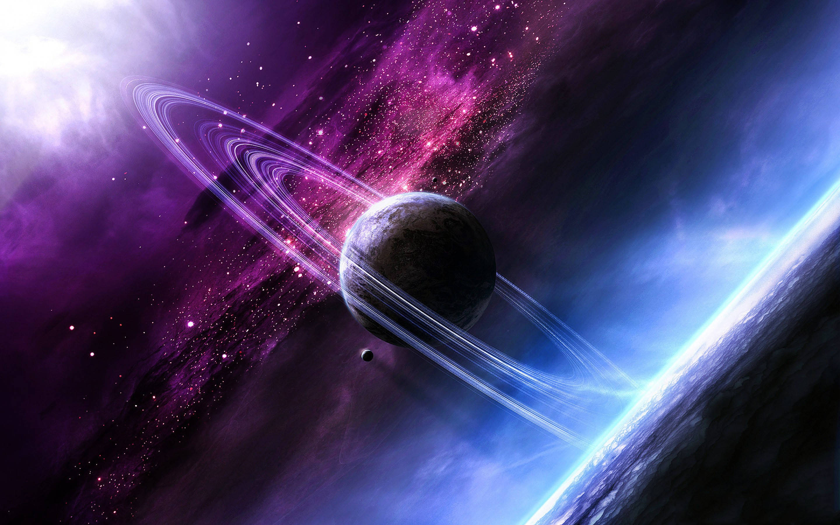 太空美学土星 壁纸