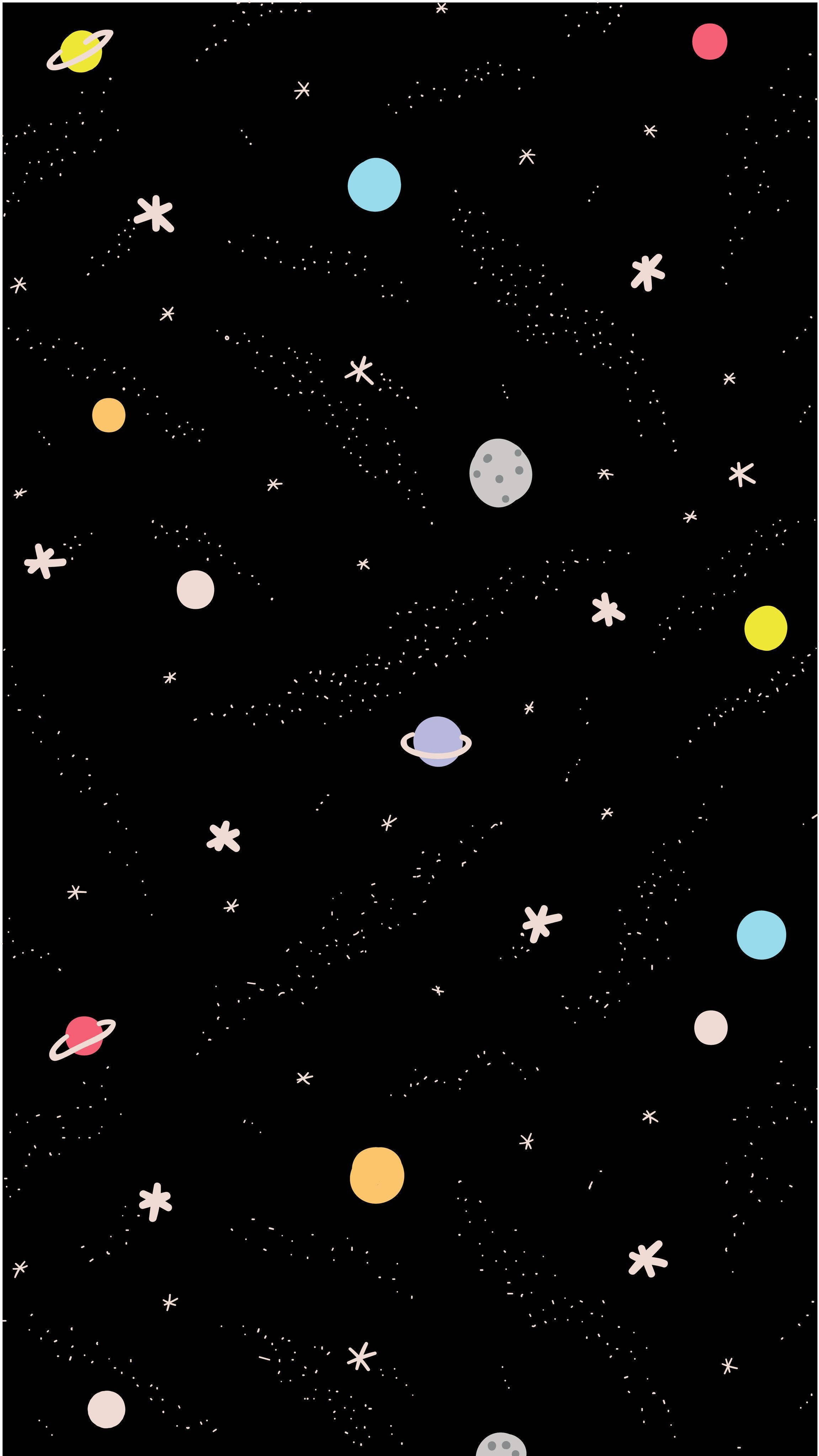 太空美学星球涂鸦艺术 壁纸