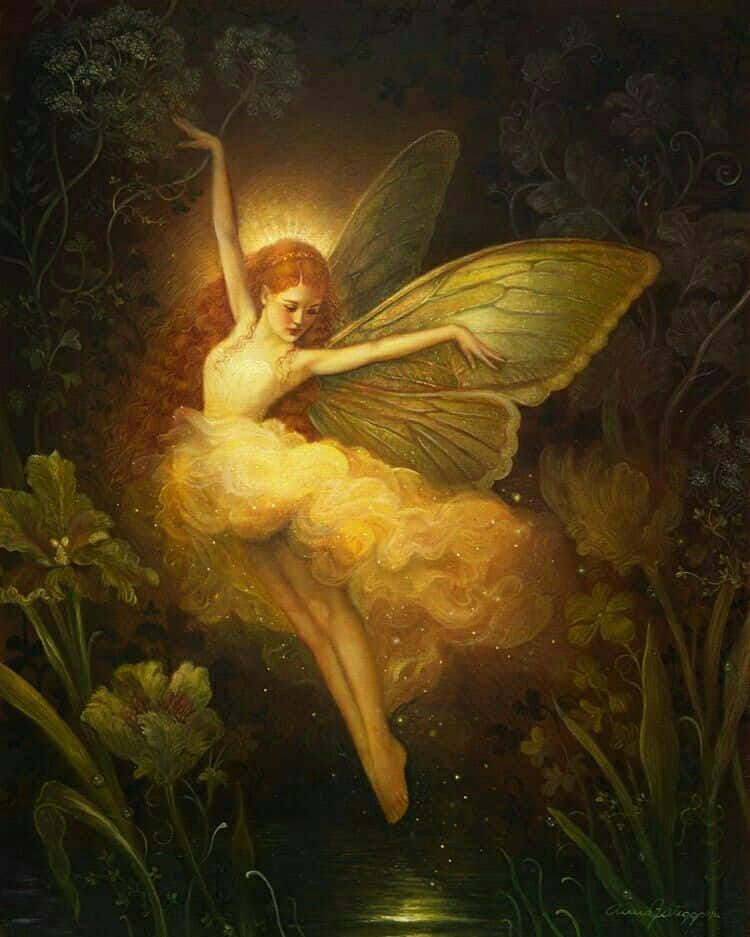 奇幻仙境中的魔法精灵 壁纸