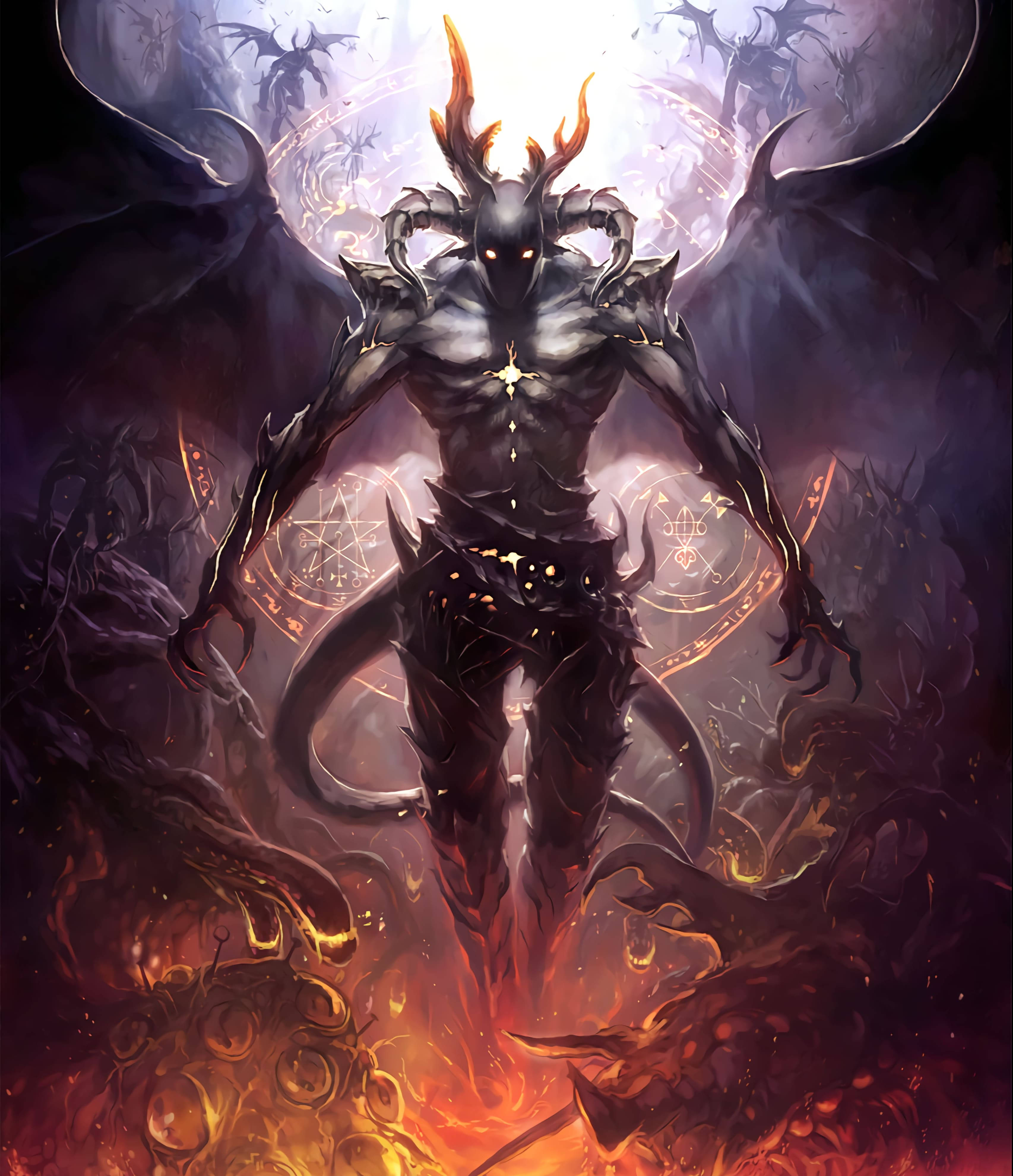 奇幻恶魔带翅膀 壁纸