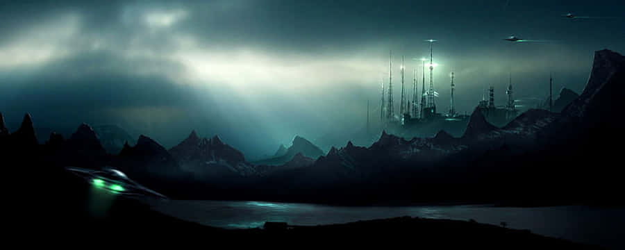 奇幻暗夜全景桌面 壁纸