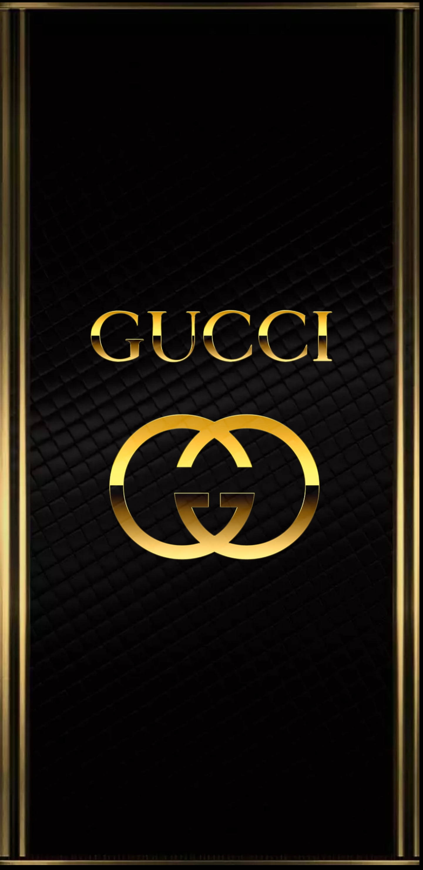 奢华金色iPhone 12 Pro Max搭配Gucci标志壁纸 壁纸