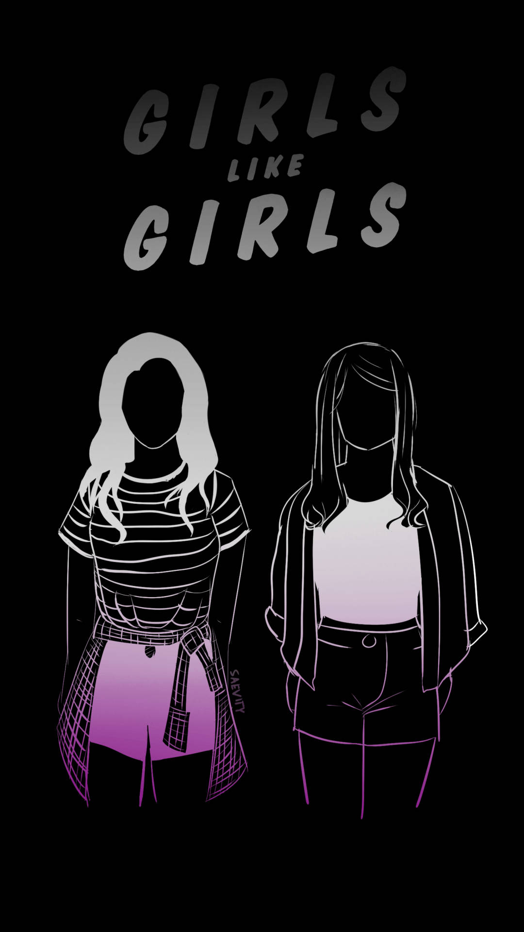 女孩喜欢女孩 女同美学 壁纸