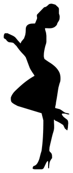 女孩跳舞剪影 壁纸