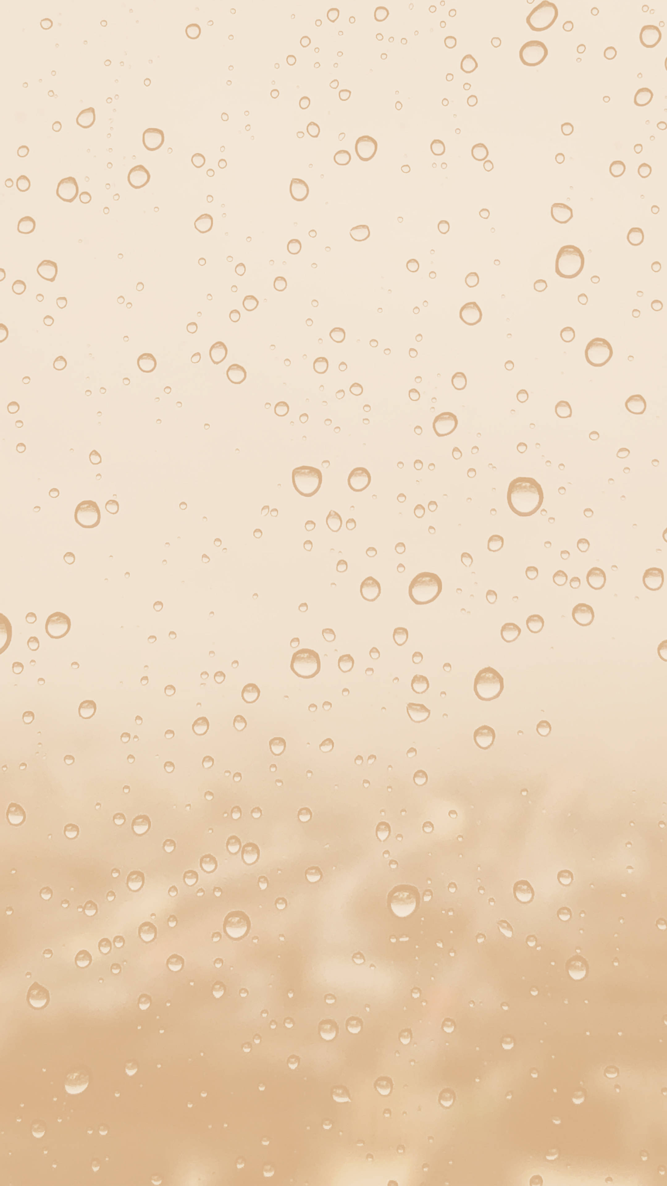 奶油美学玻璃上的雨滴 壁纸