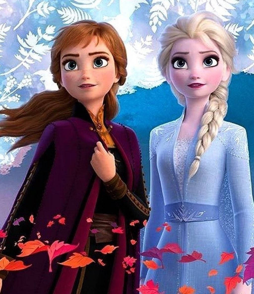 姐妹——《冰雪奇缘2》的艾莎与安娜 壁纸