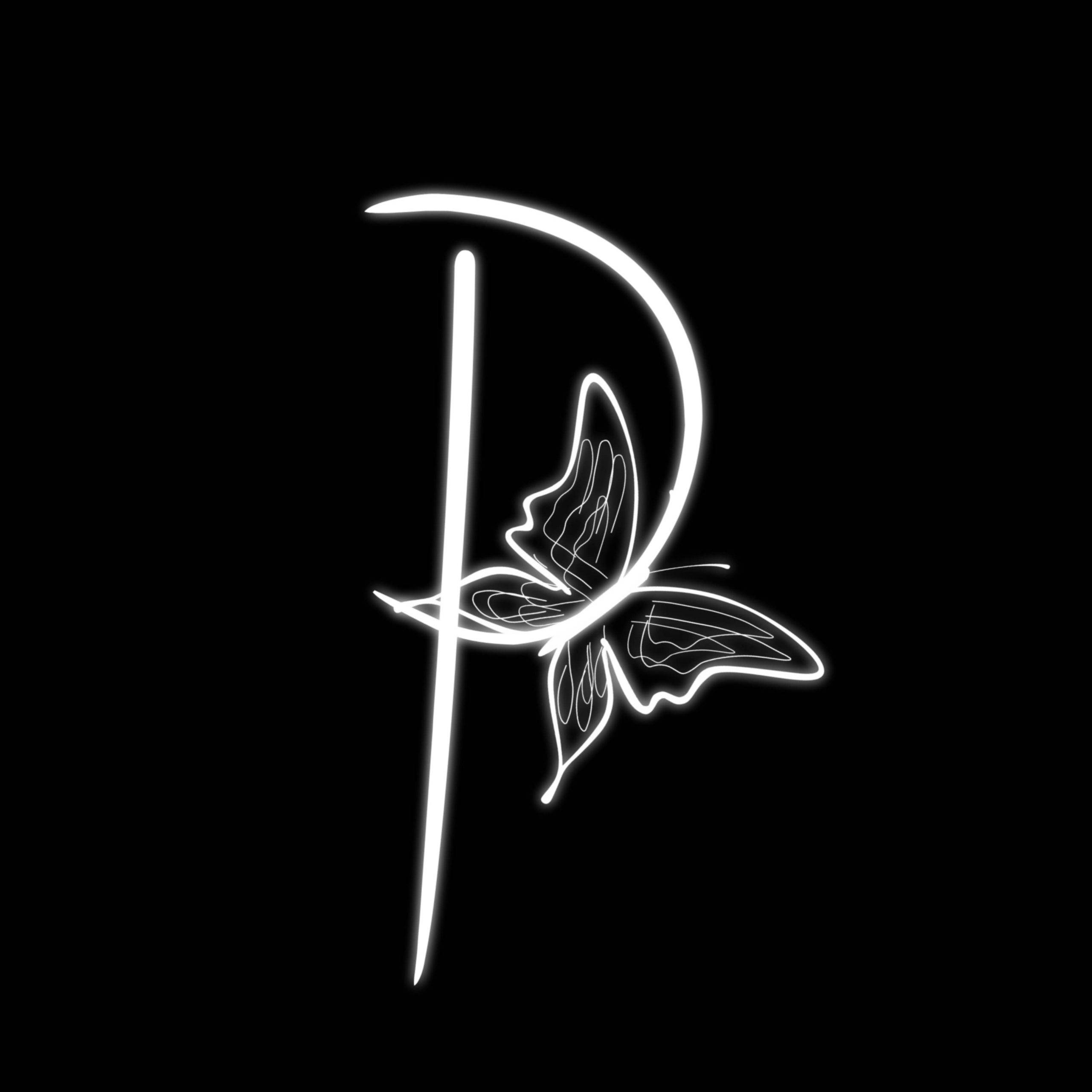 字母P蝴蝶 壁纸