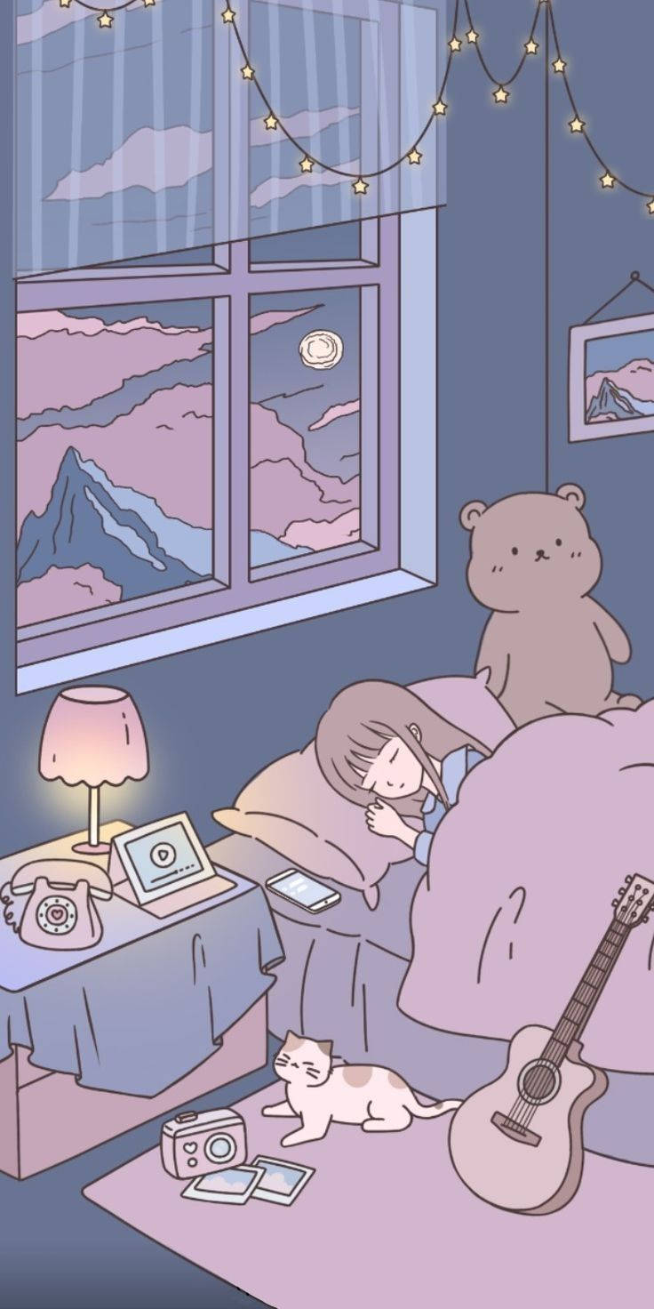 宁静夜晚柔和美学 壁纸