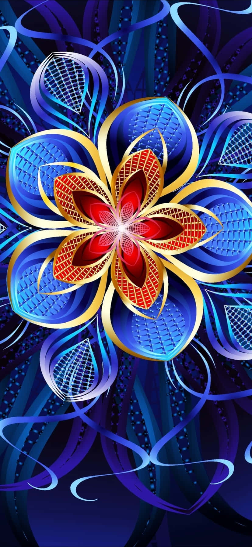 宁静湖泊上空的魔幻星空 壁纸