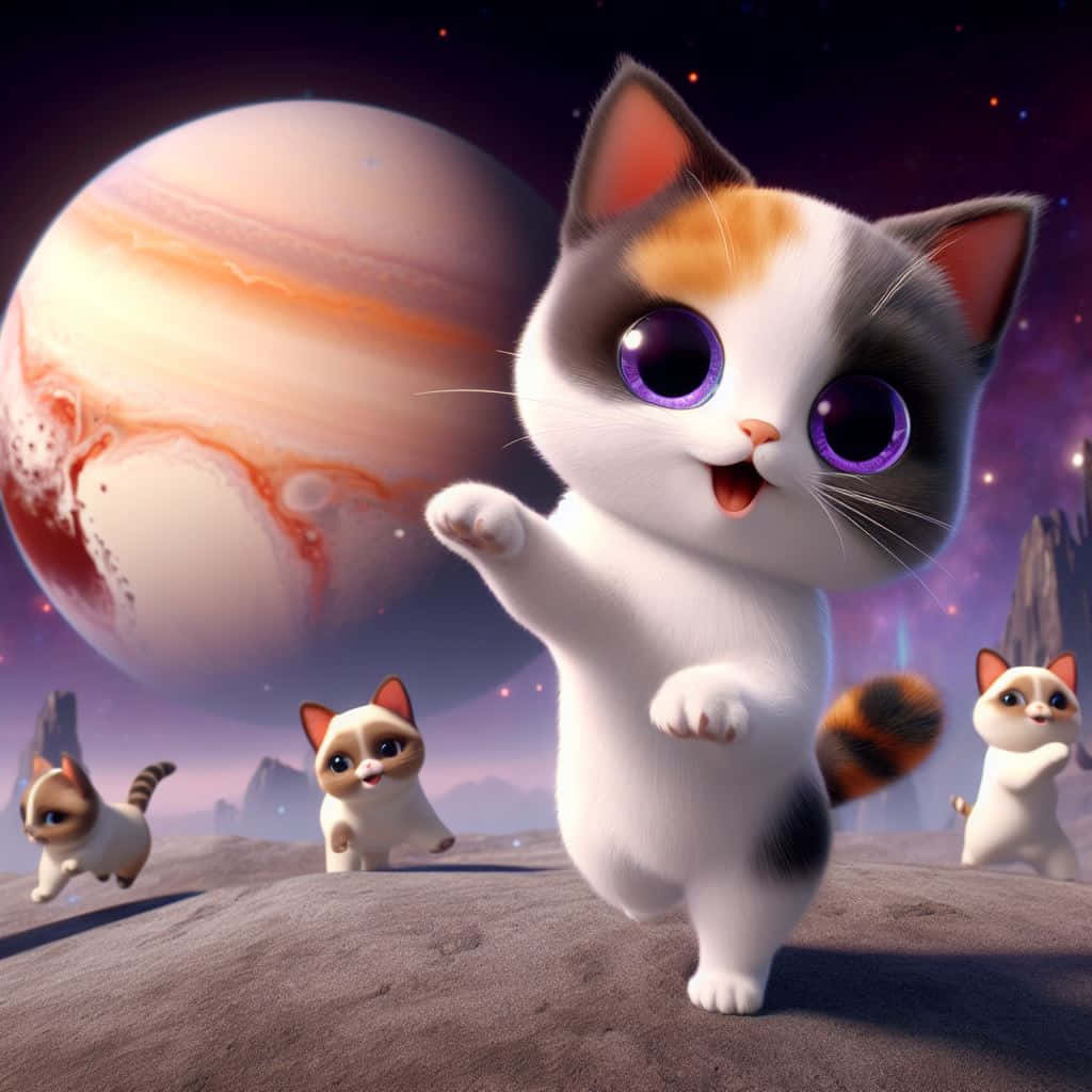 宇宙舞猫.JPG 壁纸