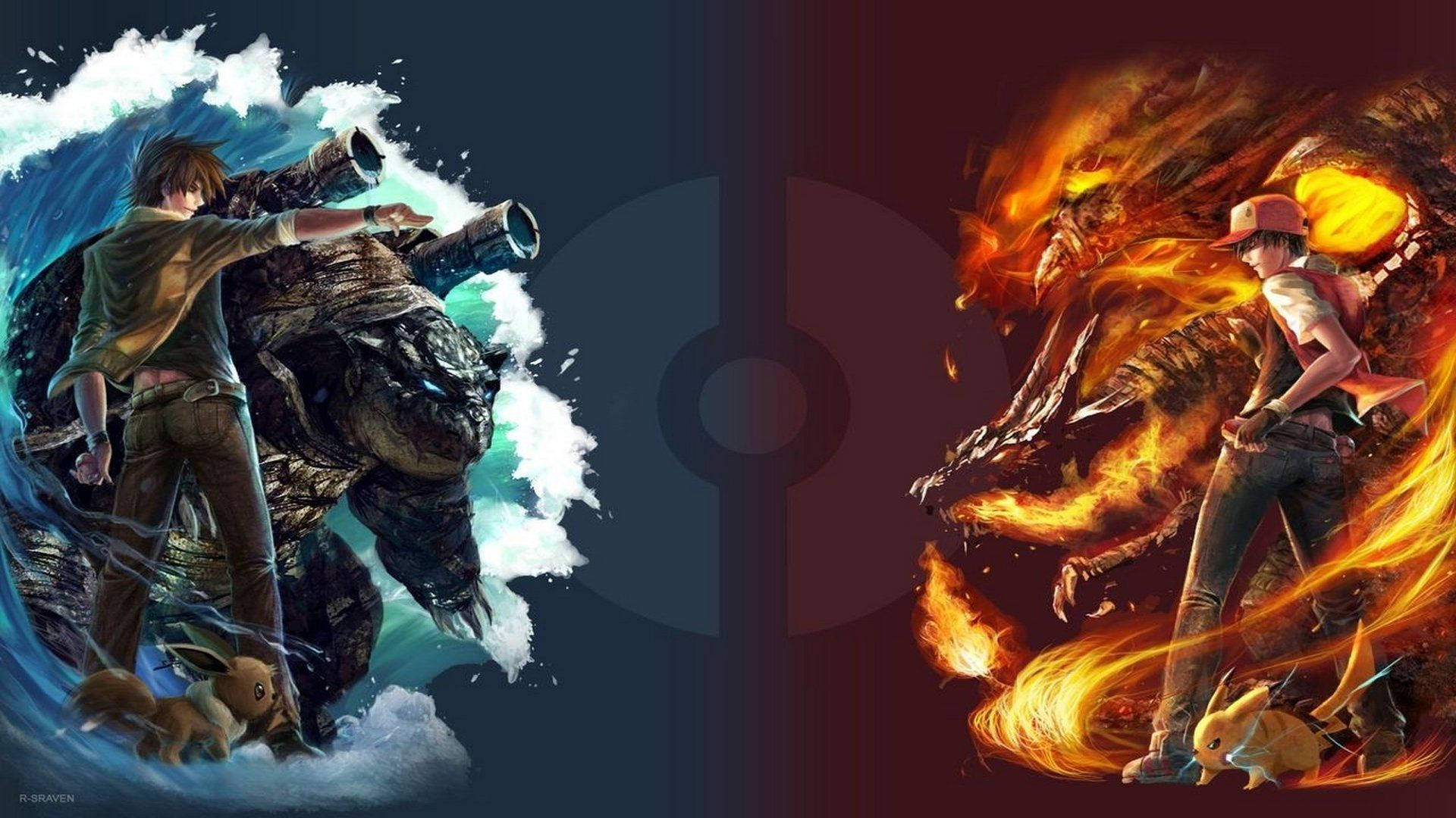 宝可梦劲敌对决的同人艺术壁纸
