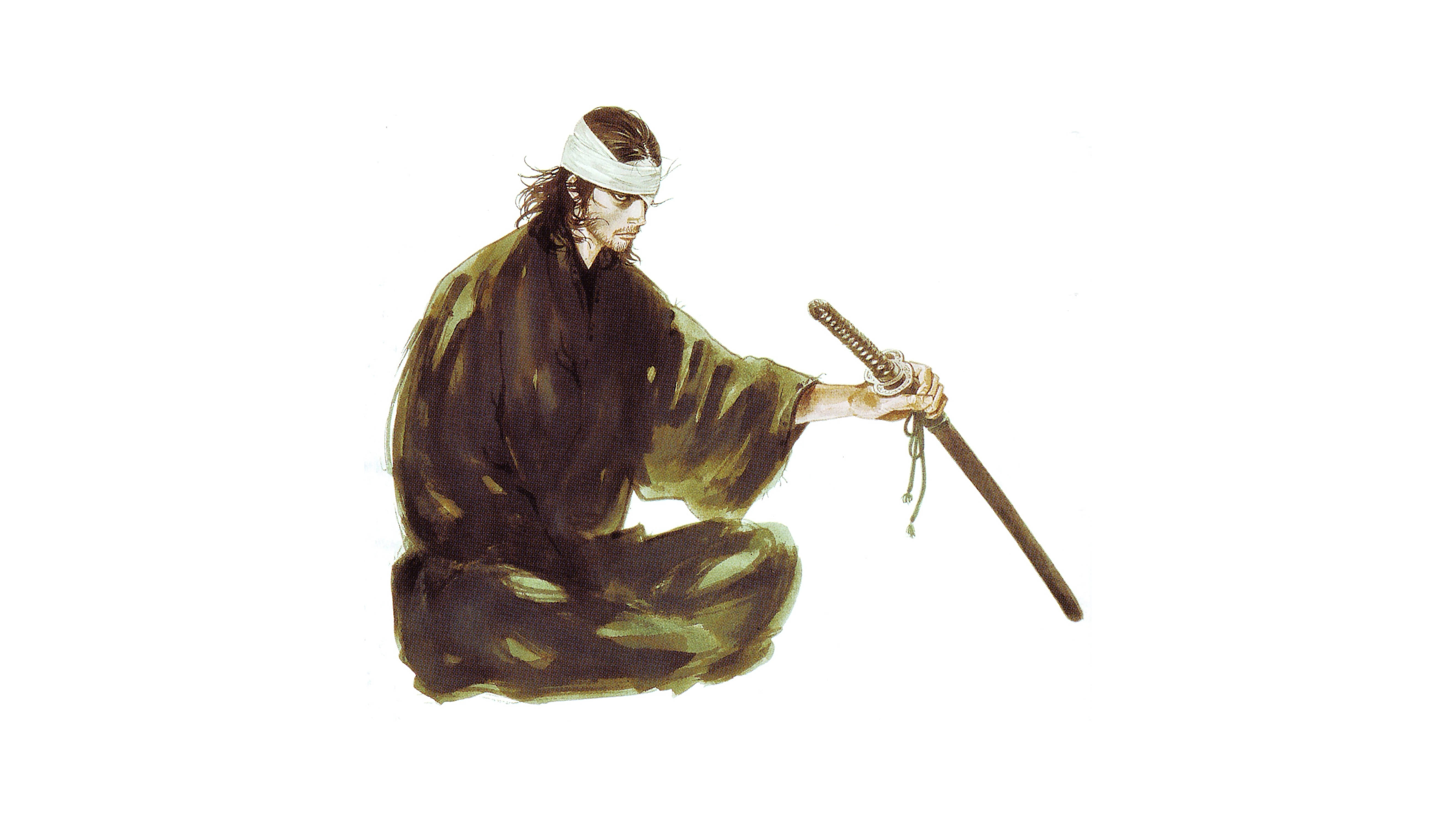 宫本武藏持剑而立 壁纸