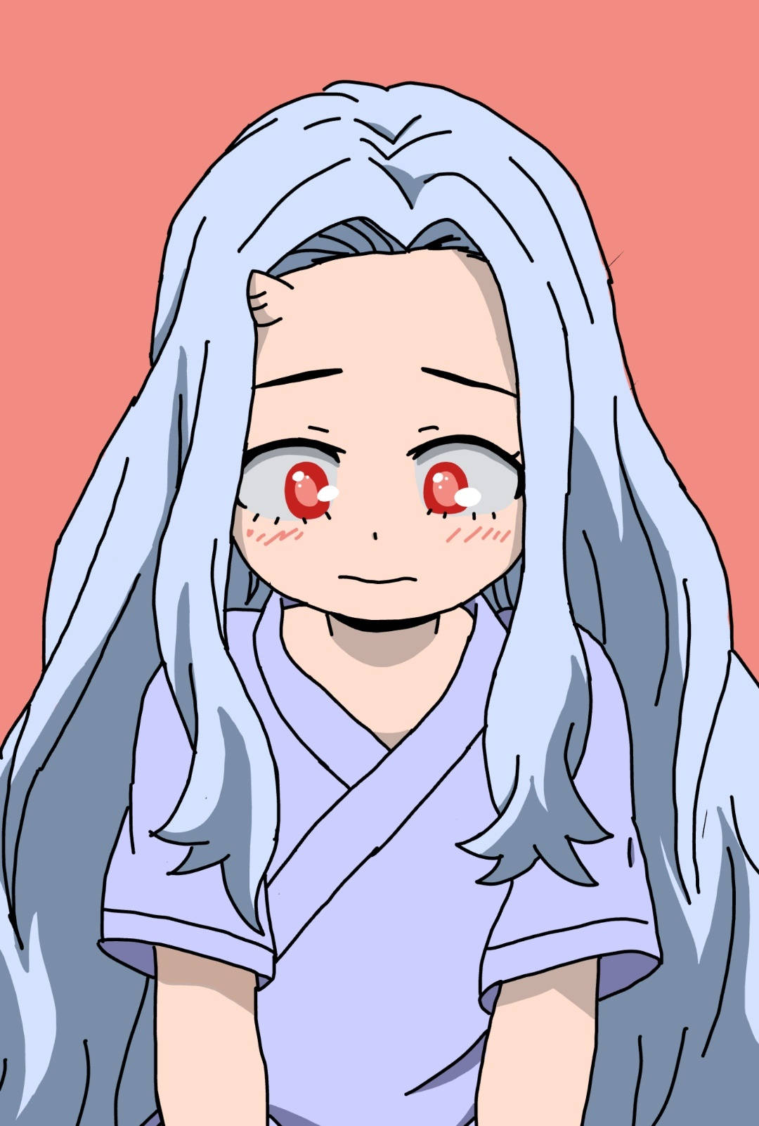 害羞低头的Eri