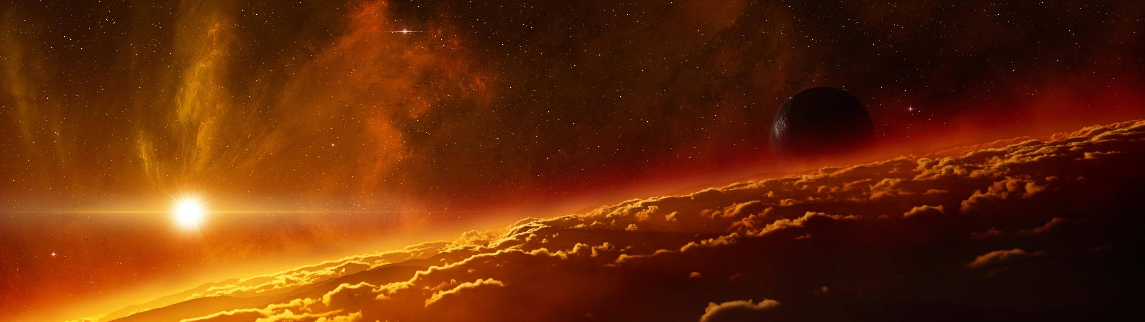 宽屏太空烈日 壁纸