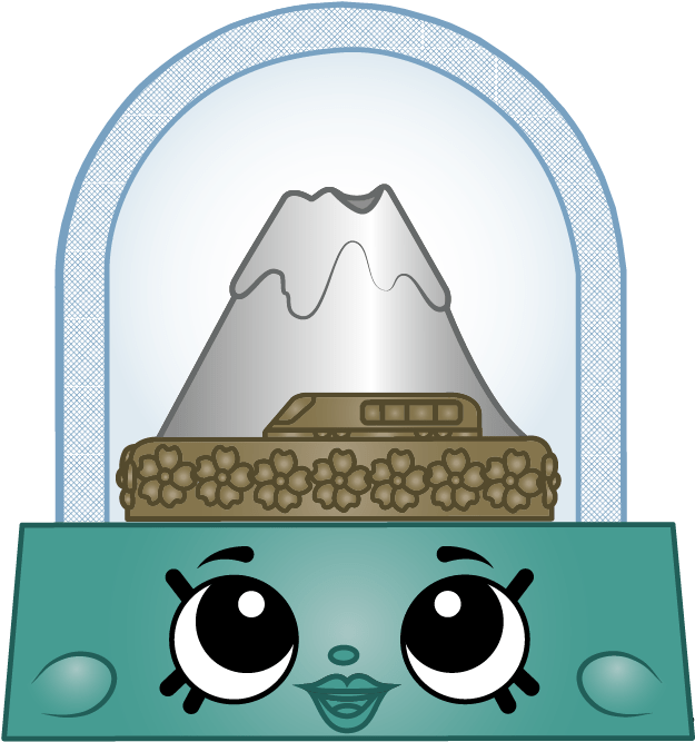 富士山与可爱寿司角色 壁纸