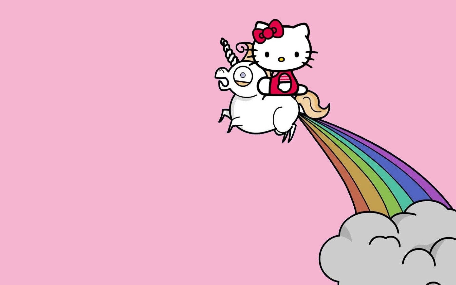 小马宝莉风独角兽与Hello Kitty 壁纸
