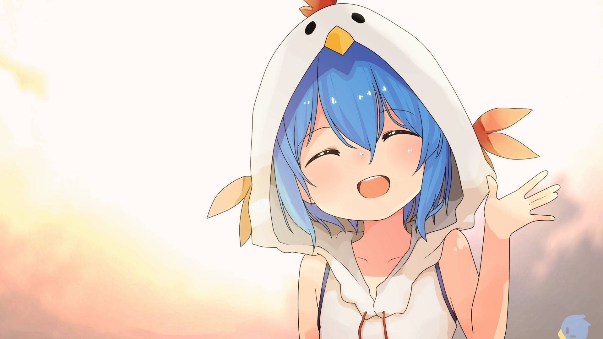 小鸡动漫女孩卫衣 壁纸