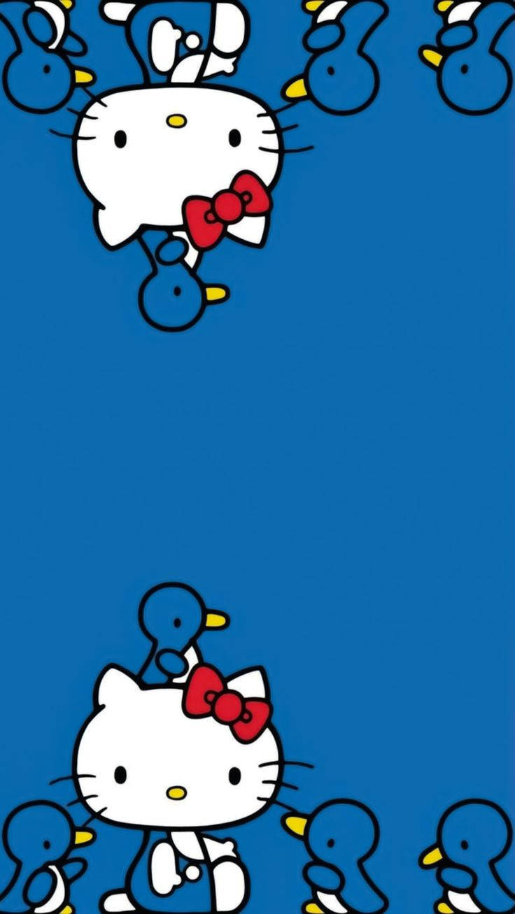 小鸭与Hello Kitty美学 壁纸