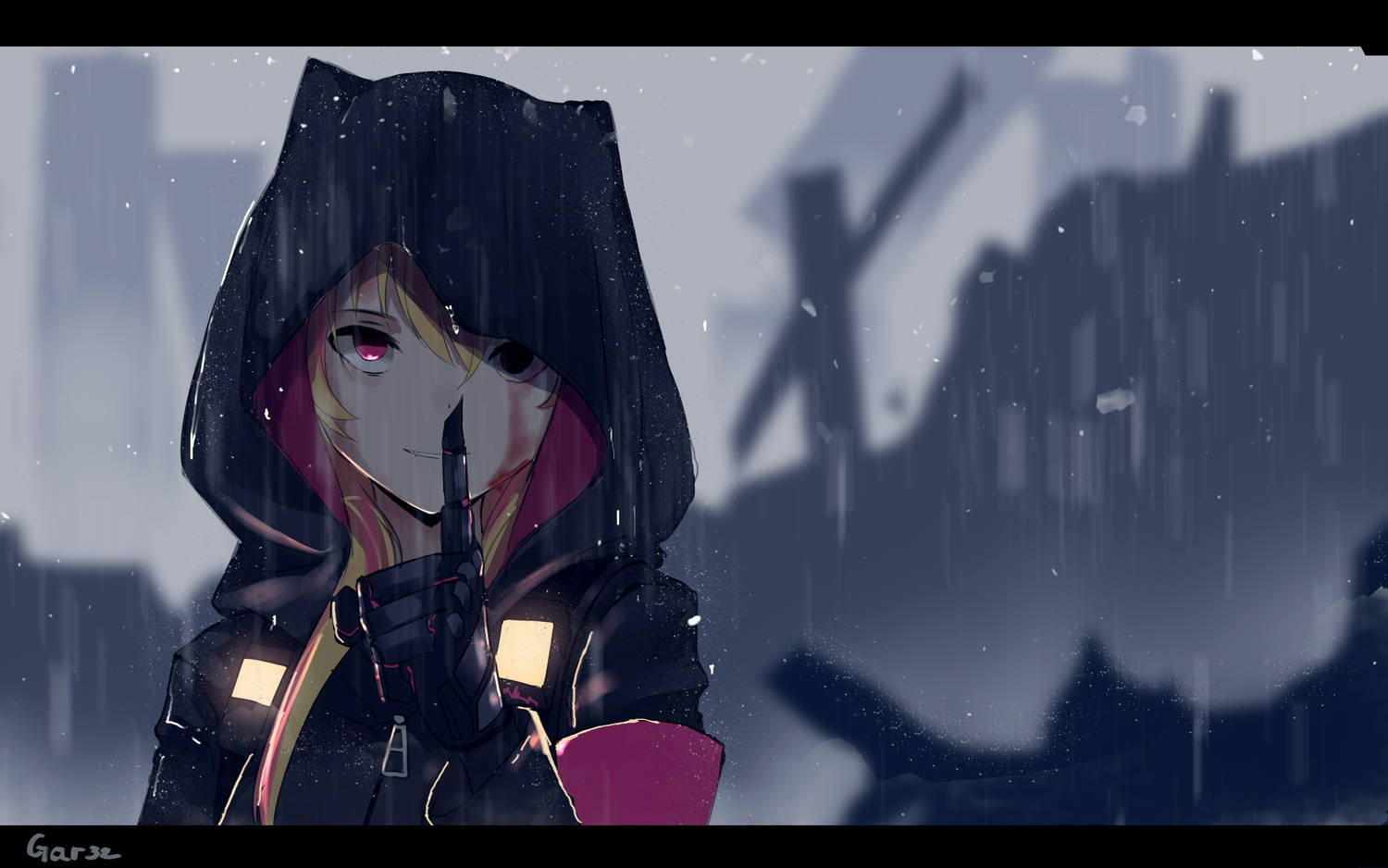 少女前线动漫女孩连帽衫 壁纸