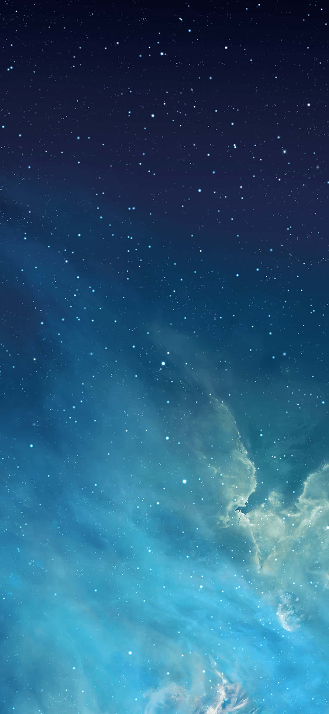 布满星星的蓝色天空 壁纸