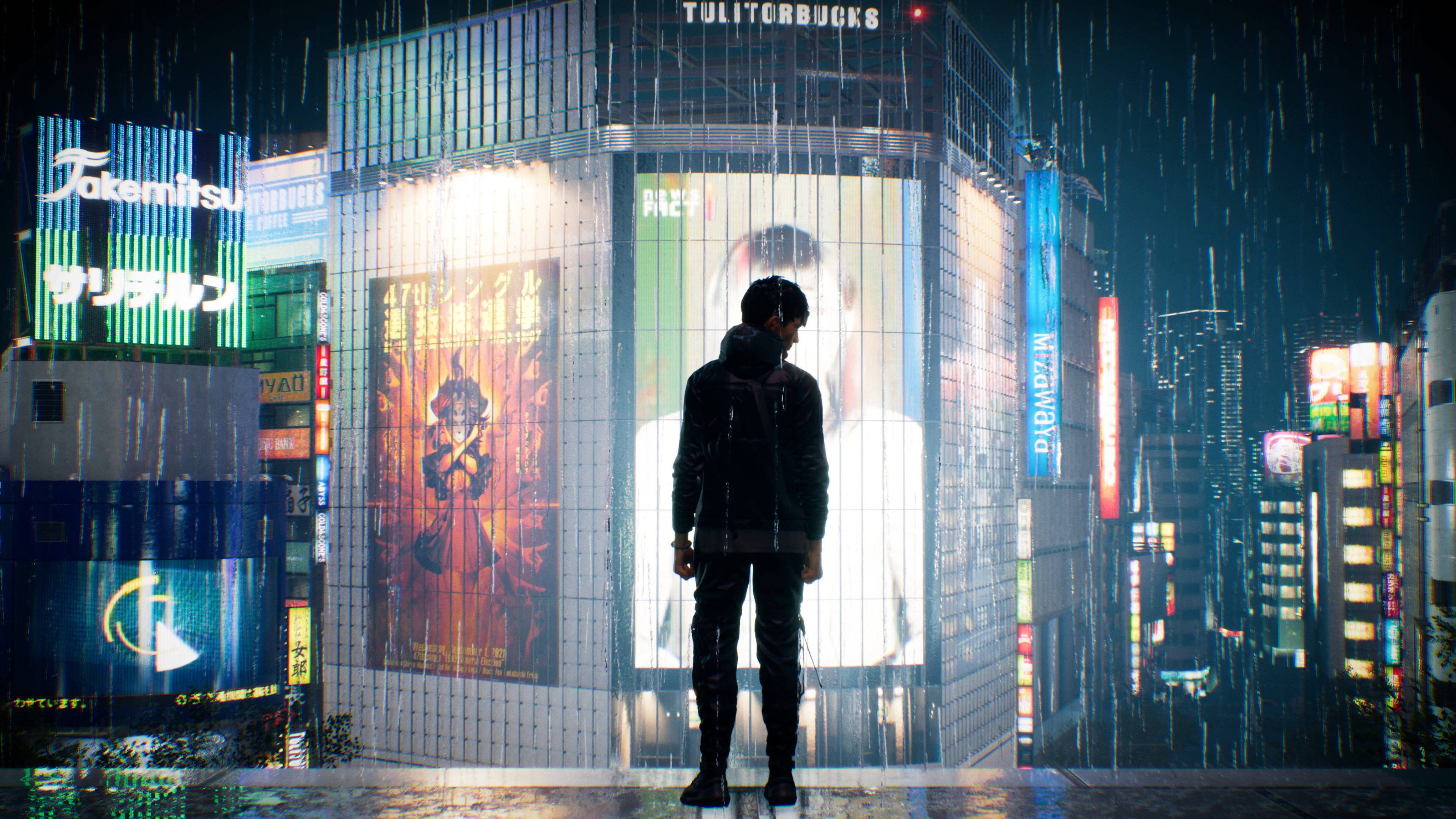 幽灵线东京 雨中的秋人 壁纸