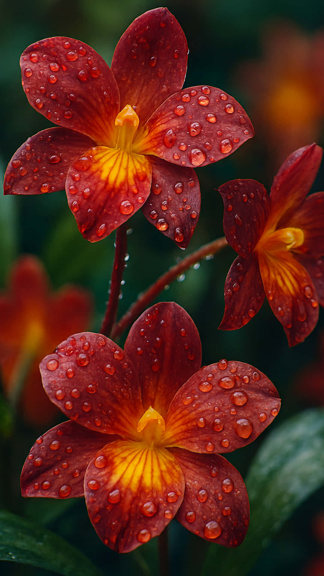 花卉，手机壁纸，高清，4K，水珠，自然，花园，美丽