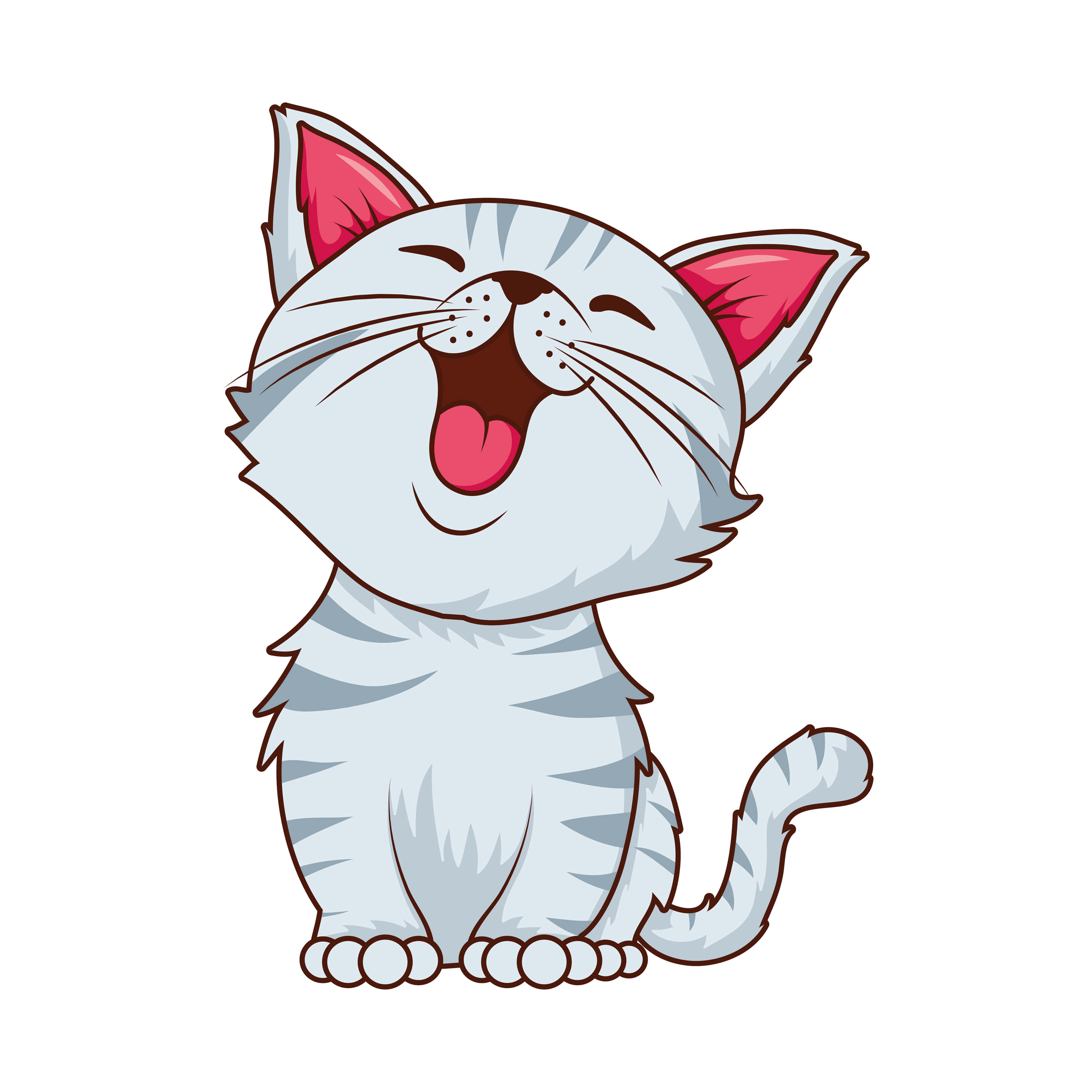 张嘴的卡通猫 壁纸