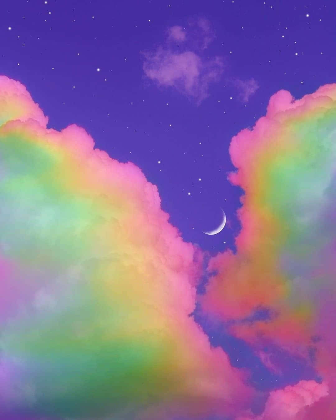 彩色魔法 - 梦幻彩虹美学背景 壁纸