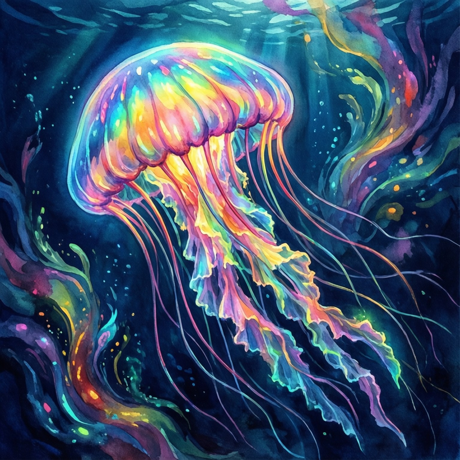 彩虹水母之梦 壁纸