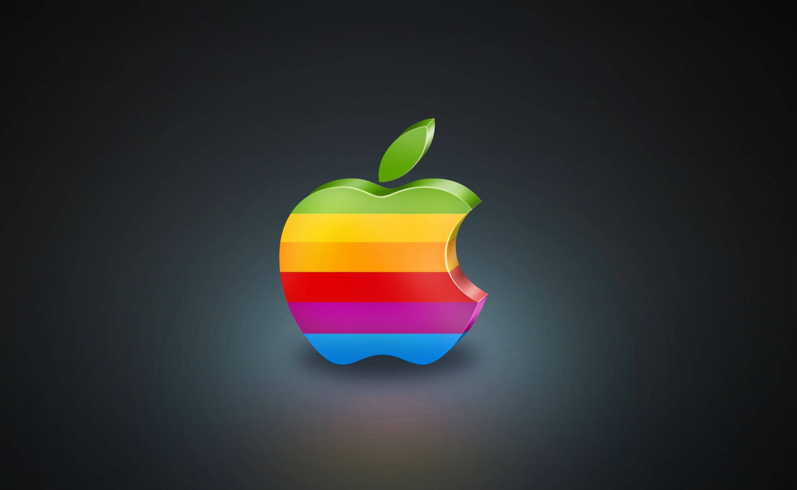 彩虹苹果Logo MacBook Air 壁纸