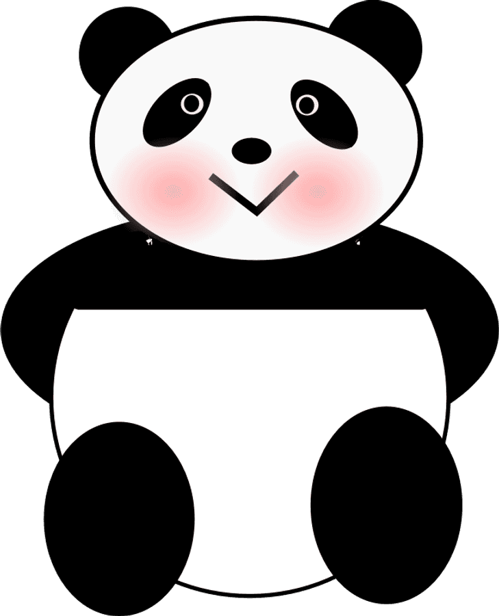微笑卡通熊猫图形 壁纸