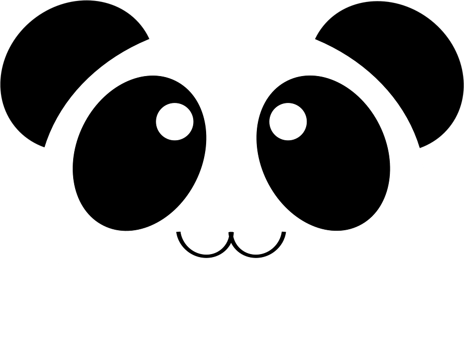 微笑卡通熊猫脸 壁纸