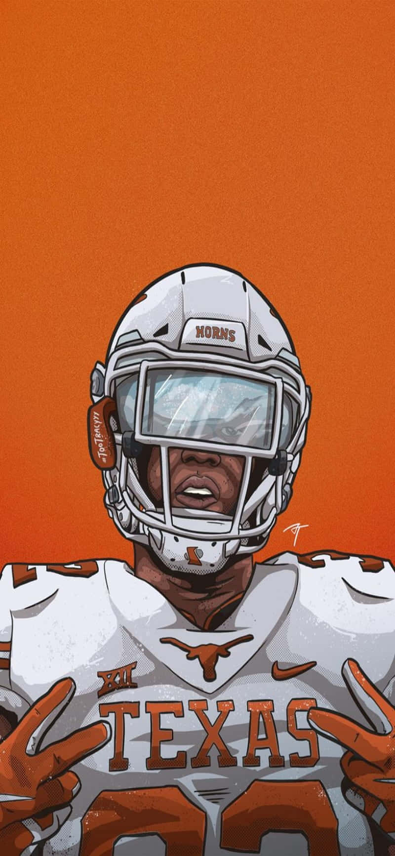 德州长角牛队橙色iPhone壁纸 壁纸